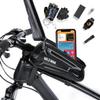 WILD MAN 1.2L Bike Front Frame Bike Bag Rainproof Top Tube Bicycle Bag with Touch screen for Mountain Road Bike Cycling (Sun pattern, XT5) view 4