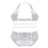 Sywiyi Kids Girls Cutout Back Gymnastics Leotards Shiny Sequins Ballet Dance Athletic Bodysuit White 10 Years view 2