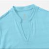 BASUDAM Women's Golf Polo Shirts V-Neck Short Sleeve Collarless Tennis Running T-Shirts Quick Dry Sky Blue XXL view 4