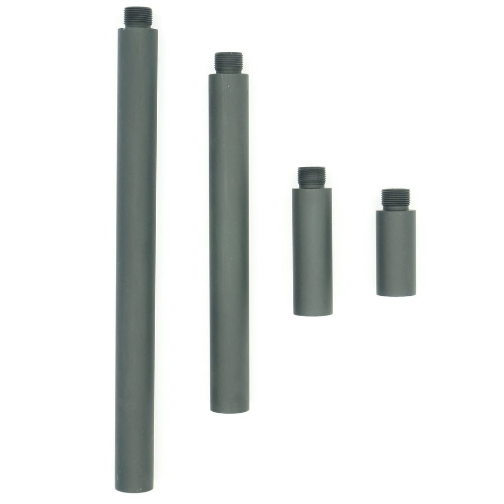 AOOHYEO 14mm CCW to 14mm CCW 0.8 2.4 4.8 7.1 Outer Diameter 0.75 19mm Black Tube M14x1 Left Threaded Extension Accessories Four Pieces (Black)