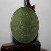 2.3" China Certified Nature Hetian Nephrite Jade Auspicious Flying Dragon Belt Button view 2