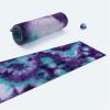 GOMMER Yoga Towel Mat with Non Slip Resin Particles Backside,Ideal for Hot Yoga Pilates Portable Beach Towel Fitness Exercise for Home Fitness (Color : Purple) view 1