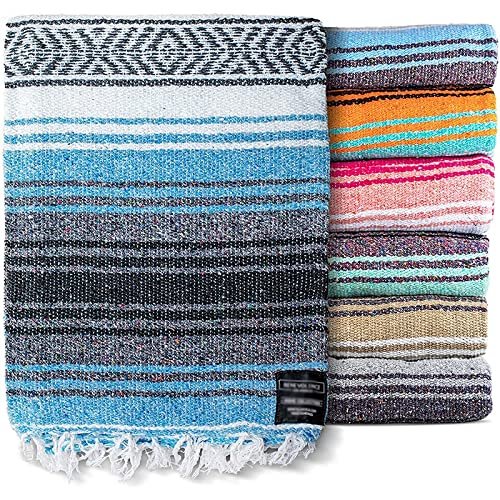 GOMMER 150 * 200cm Yoga BlanketThicken Yoga TowelPilates BlanketsFitness Workout SuppliesBeach Picnic Outdoor Camping Blanket for Home Fitness (Color : Blue)