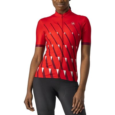 CASTELLI, Pendio Jersey - Women's, Red/Bordeaux/White, S