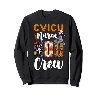 CVICU Nurse Boo Crew Fun CVICU RN Halloween Matching Costume Sweatshirt