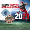 Heritage Pewter 2021-2022 National Champions Georgia Bulldogs Magnet - Spike Logo | Intricately Crafted Metal Pewter view 3