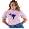 Go All Out 3X-Large Pink Adult South Carolina Flag Palmetto Moon Logo Carolinian T-Shirt view 3