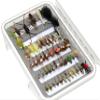 48 Essential Trout Fly Fishing Flies Assortment with Waterproof Fly Box | Dry, Wet, Nymphs, Streamers, Wooly Buggers, Caddis Fishing Lures view 1
