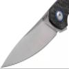 MKM Maniago Knife Makers Goccia Flipper EDC Pocket Knife - M390 Super Steel Drop Point Blade, G10, Micarta, Carbon Fiber, Titanium Handles, Designed by Jens Anso, Made in Italy (Carbon Fiber) view 3