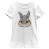 Disney Bambi Thumper Big Face Girls Short Sleeve Tee Shirt White view 1