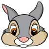 Disney Bambi Thumper Big Face Girls Short Sleeve Tee Shirt White view 2