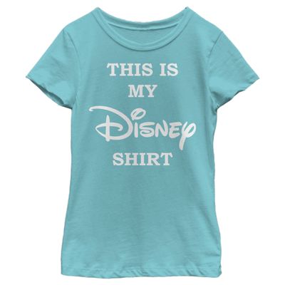 Disney Girl's My Disney Shirt T-Shirt, Tahi Blue, Medium