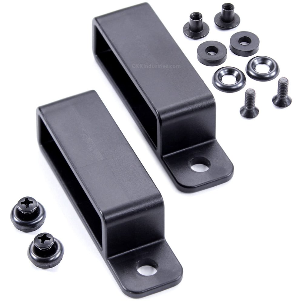OWB Belt Loops for Holster Making - (P-Style) - Tactical Black - (Fits 1.75 inch Belts) - (w/SPUMA Mounting Hardware) - (2 Pack)