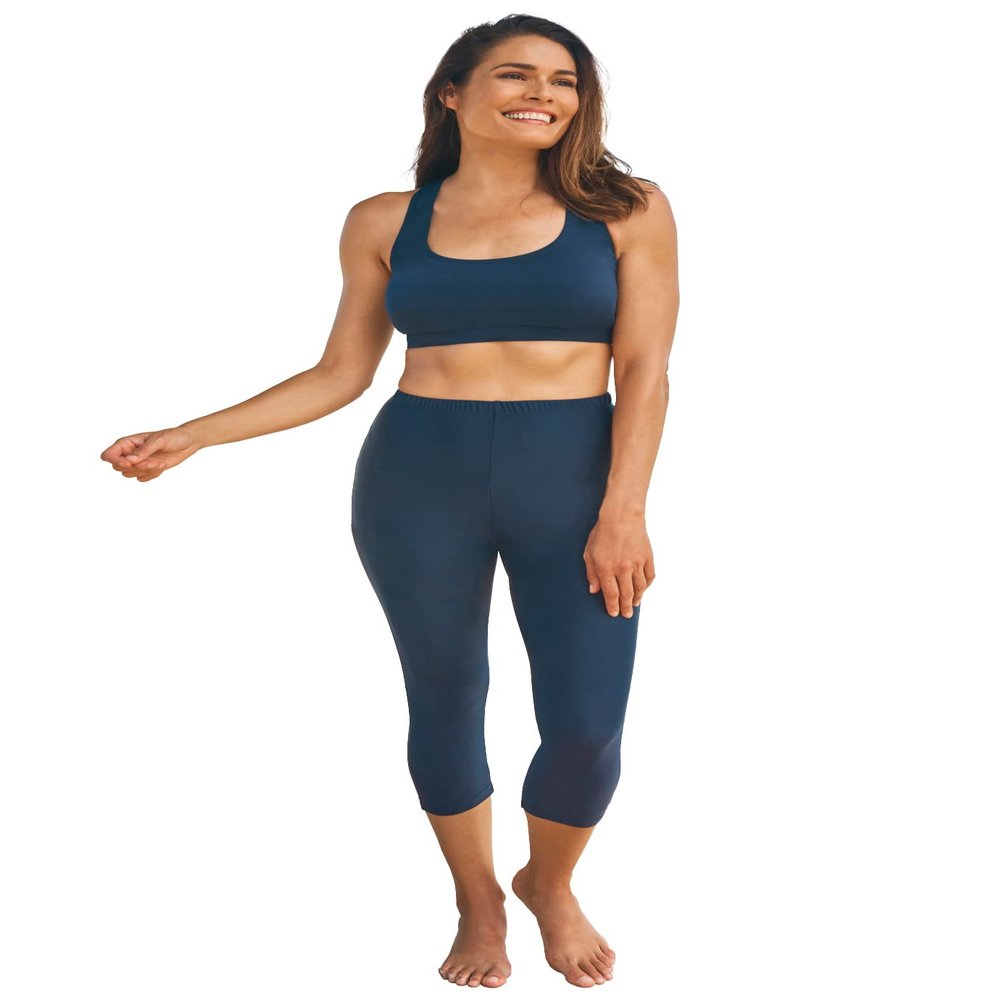 Swimsuits For All Swim 365 Women's Plus Size Scoop Neck Swim Bra - 26, Black