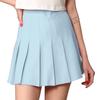 CTC WB2344 Women Girls Plaid High Waist Japan School Uniform Pleated Skater Tennis Skirt with Short S Sky_Blue view 1