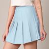 CTC WB2344 Women Girls Plaid High Waist Japan School Uniform Pleated Skater Tennis Skirt with Short S Sky_Blue view 2