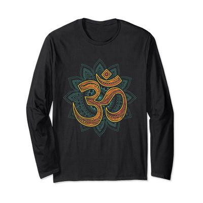 Aum Mandala Boho Buddha OM primal sound meditation Long Sleeve T-Shirt