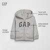 GAP baby boys Logo Zip Hoodie Sweatshirt, Light Heather Grey B08, 5T US view 2