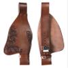 CHALLENGER Horse Western Adult Floral Tooled Brown Leather Replacement Saddle Fenders 5219LB view 1