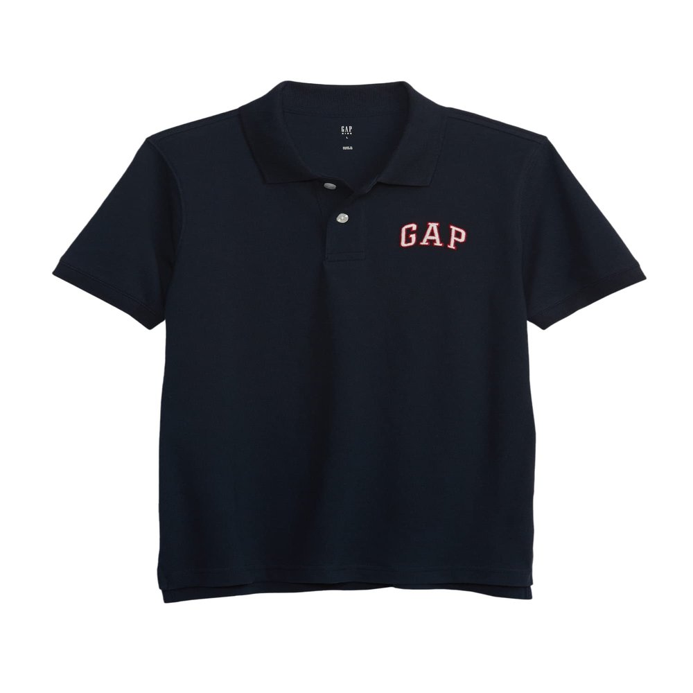 GAP Boys Logo Polo Shirt, Blue Galaxy, Large US