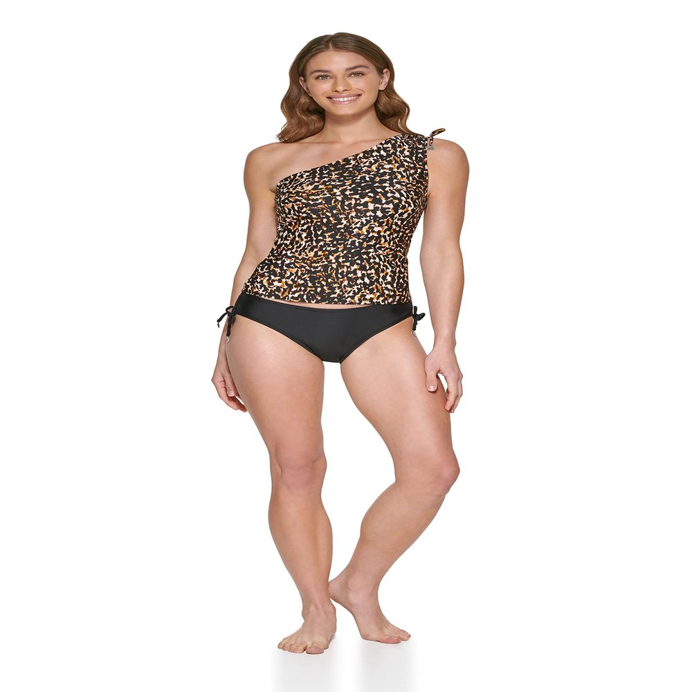 DKNY Women's Swim Tankini, Black Multi, Medium
