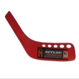 Mylec Hockey Stick Blade, Replacement Street Hockey Blade, Lightweight & Durable, High-Impact Fiberglass, Air-Flo Design, with 2 Screws, Secure Fit, for Most Wood Hockey Shaft (Right Handed, Red)