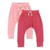 HonestBaby Multipack Honest Pants Joggers Pull on 100% Organic Cotton for Infant Baby and Toddler, Boys, Girls, Unisex, Pink Ombre, 3-6 Months view 1