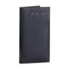 ARIAT Men's Black Leather Bifold Wallet with Embossed Logo view 1