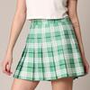 CTC WB2344 Women Girls Plaid High Waist Japan School Uniform Pleated Skater Tennis Skirt with Short XL Green_Plaid view 2