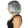HPO Adult Women's Tinsel Bob Wig Collection | Silver Color | Premium Breathable Capless Cap Design view 3