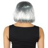 HPO Adult Women's Tinsel Bob Wig Collection | Silver Color | Premium Breathable Capless Cap Design view 4