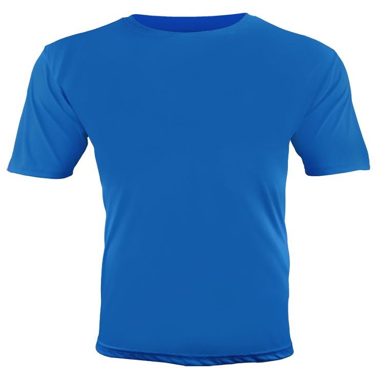 Epic Adult Cool Performance Dry-Fit Crew T-Shirt Jerseys Blue 4XL