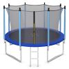 Goplus Trampoline 8FT 10FT 12FT 14FT 15FT 16FT, ASTM Approved Weatherproof Outdoor Recreational Trampolines Bounce W/Enclosure Net, Ladder for Backyard Kids Adults(Internal-Net-14FT) view 1