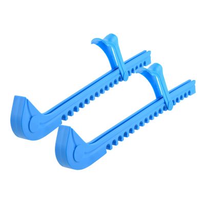 Cosmos 2 Pieces Ice Skate Guards Hockey Shoe Blade Covers Hockey Skates Blade Guards Ice Skating Protector Ice Hockey Equipment with Adjustable Buckle for Ice Skating, Figure Skates, Hockey (Blue)