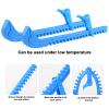 Cosmos 2 Pieces Ice Skate Guards Hockey Shoe Blade Covers Hockey Skates Blade Guards Ice Skating Protector Ice Hockey Equipment with Adjustable Buckle for Ice Skating, Figure Skates, Hockey (Blue) view 2