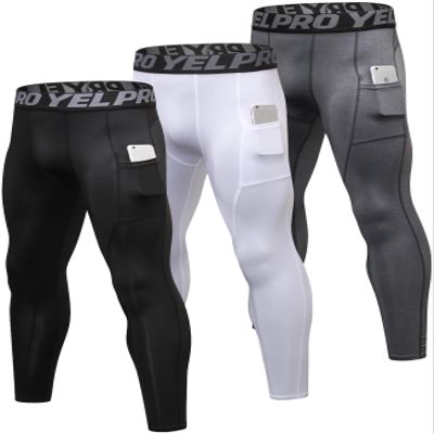 SPVISE Compression Pants Mens Leggings Sports Tights Athletic Bottoms Pant with Pockets Cold Weather Base Layer Workout Gear