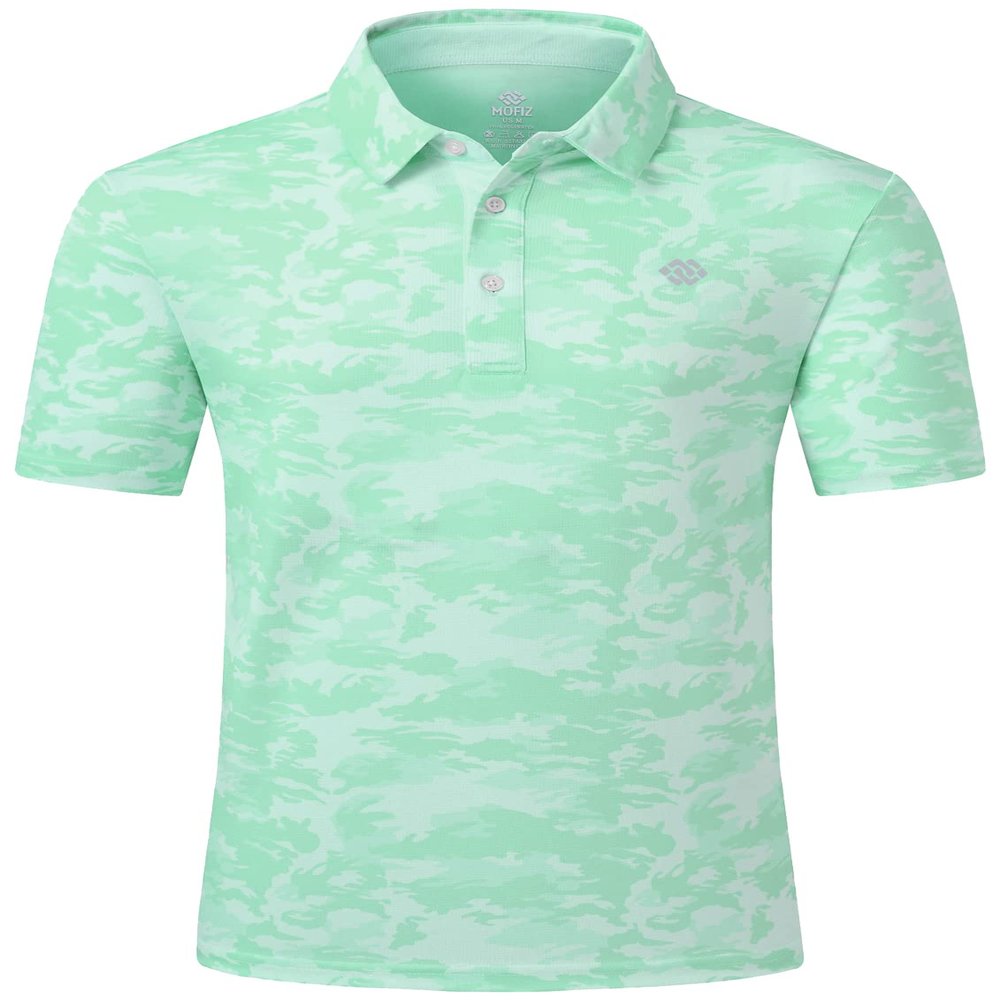 MoFiz Men's Camo Shirts Short Sleeve T-Shirt Casual Hawaiian Beach Collared Summer Holidays 3-Button Shirts M
