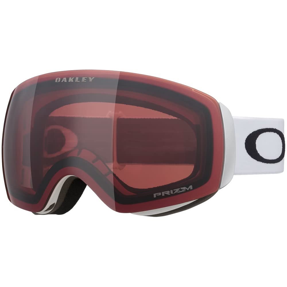 OAKLEY FLIGHT DECK M Snow Goggles Matte White Strap/Prizm Snow Garnet Lenses (OO7064-C5)