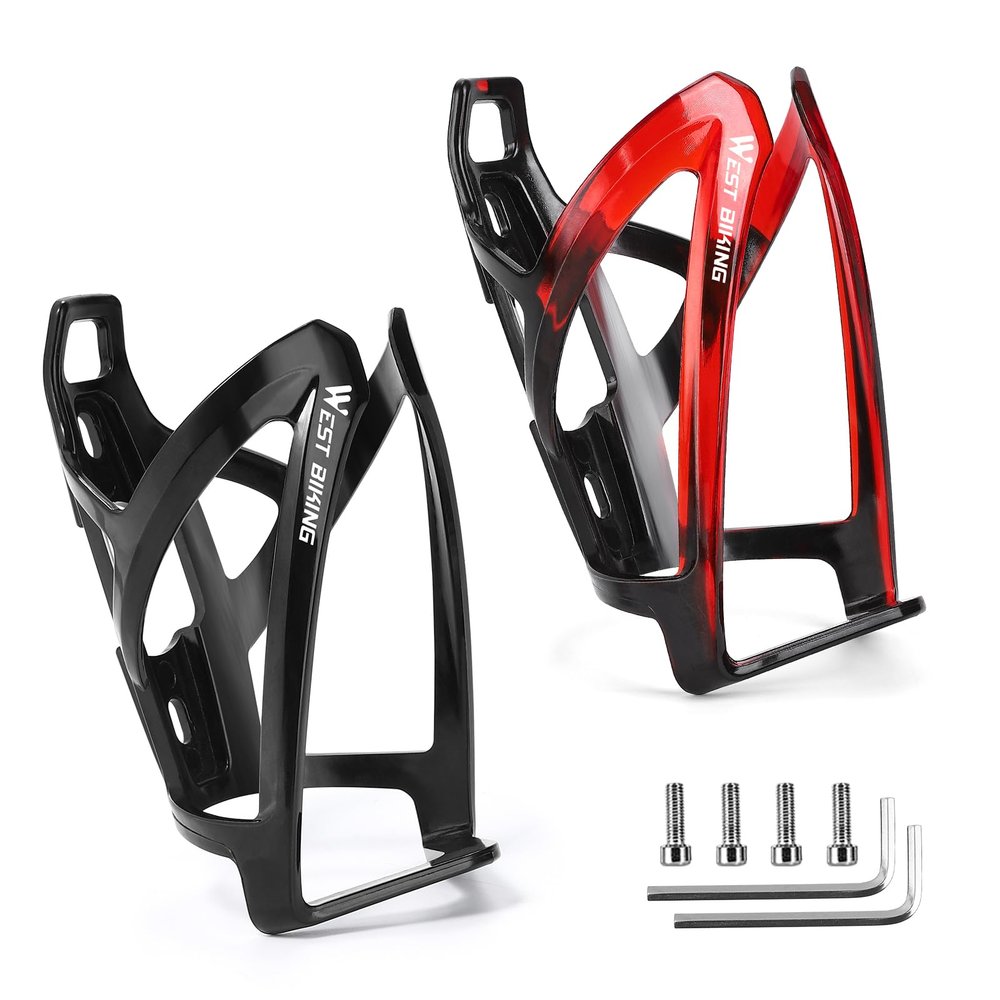 Bike Water Bottle Cage, Durable Ultralight Plastic Water Drink Holder Rack, Lightweight PC Water Bottle Holder for Bicycle, Cycling Bottle Holder Cages for MTB, Road Bike, Mountain Bikes (D)