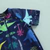 Toddler Baby Boy Girl Dinosaur Rash Guard One Piece Swimsuit Zipper Sunsuit Swimwear Beach Wear Bathing Suit (2-3T, Navy Blue Dinosaur) view 4