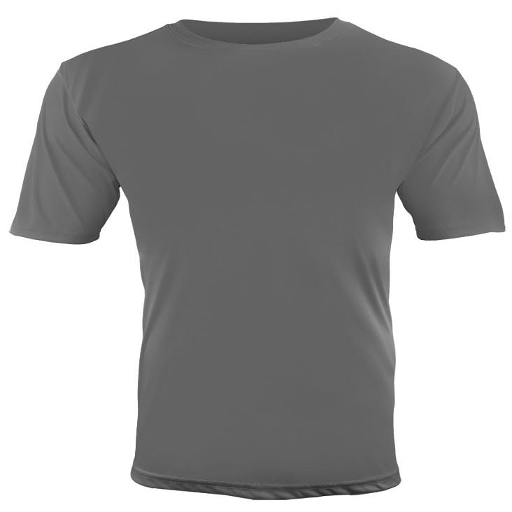 Epic Adult Cool Performance Dry-Fit Crew T-Shirt Jerseys Grey 3XL