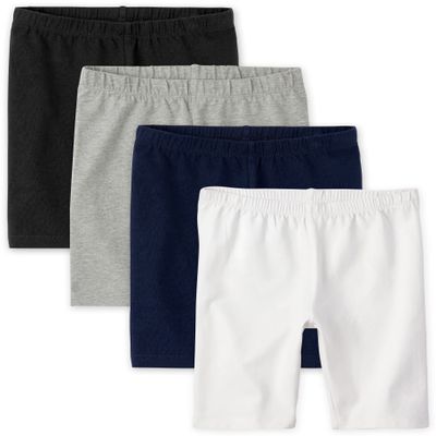The Children's PlaceThe Children's Place Girls Mix and Match Bike ShortsStandardBlack/H/T Grey/Tidal/White 4 PackXX-Large