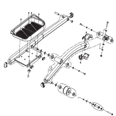 Right Pedal Arm Kit Set 1000362802 Works W Fitness Evolve 3-02 EP583B Elliptical