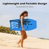 GYMAX Body Boards for Beach, 33"/37"/41" Body Board with EPS Foam Core, Crescent Tail, Dual Channel & Wrist Leash, Lightweight Bodyboard for Kids, Youth, Adults (Blue Coconut Tree, 37inch) view 3