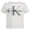 Calvin Klein Boys' Short Sleeve Logo Crew Neck T-Shirt, Soft, Comfortable, Relaxed Fit, Classic White, 14-16 view 1
