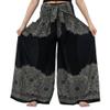 B BANGKOK PANTS Women's Boho Palazzo Pants Wide Leg Lounge Pants (One Size, Hippierose Black) view 1