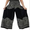 B BANGKOK PANTS Women's Boho Palazzo Pants Wide Leg Lounge Pants (One Size, Hippierose Black) view 4
