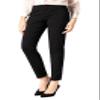 SATINATO Women's Straight Pants Stretch Slim Skinny Solid Trousers Casual Business Office (2, Zipper Free-Black) view 1