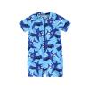 Toddler Baby Boy Girl Dinosaur Rash Guard One Piece Swimsuit Zipper Sunsuit Swimwear Beach Wear Bathing Suit (4-5T, Blue Shark) view 1
