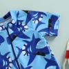 Toddler Baby Boy Girl Dinosaur Rash Guard One Piece Swimsuit Zipper Sunsuit Swimwear Beach Wear Bathing Suit (4-5T, Blue Shark) view 4